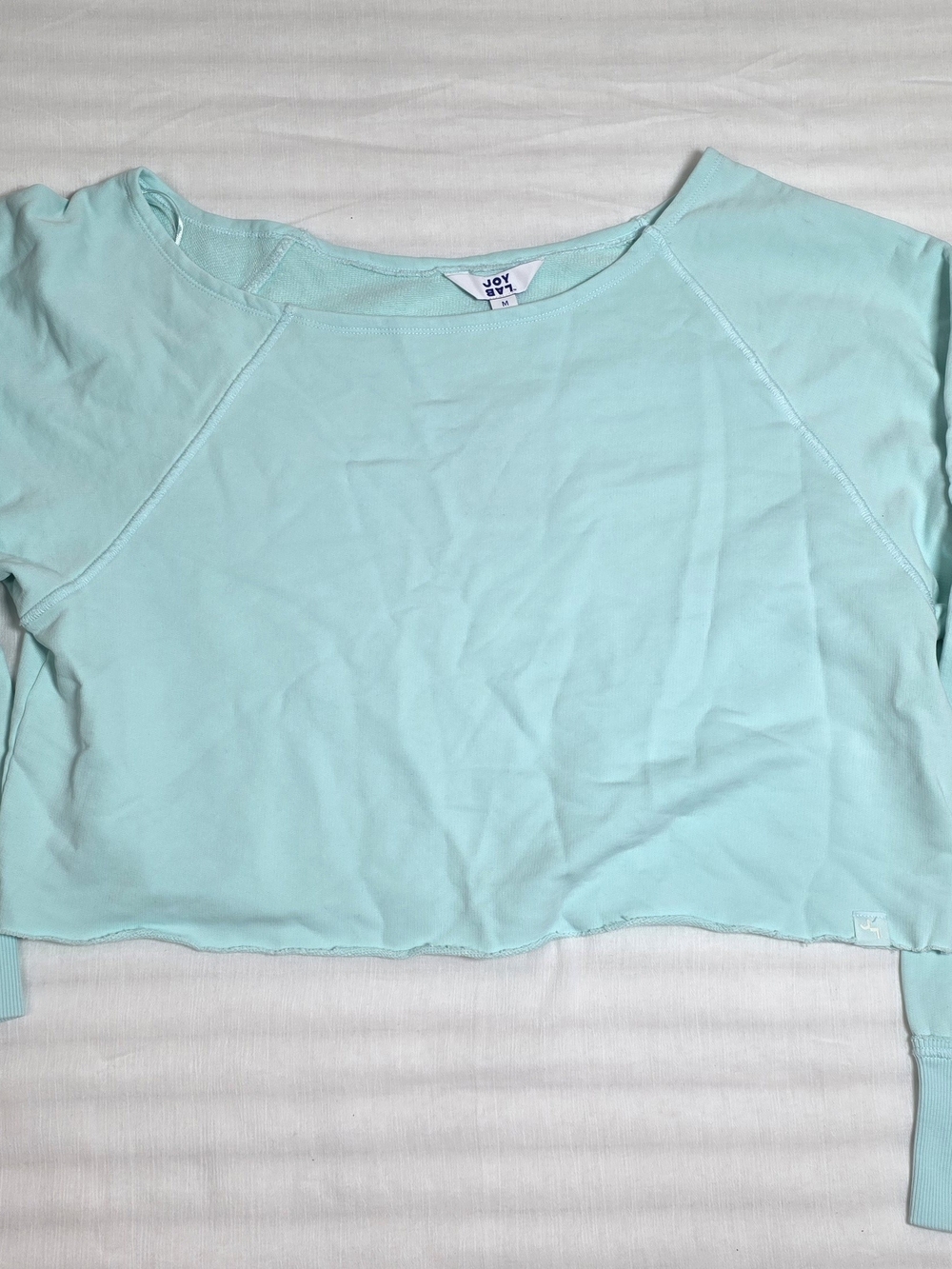 0716 JoyLab Mint Cropped Long-Sleeve Top; M